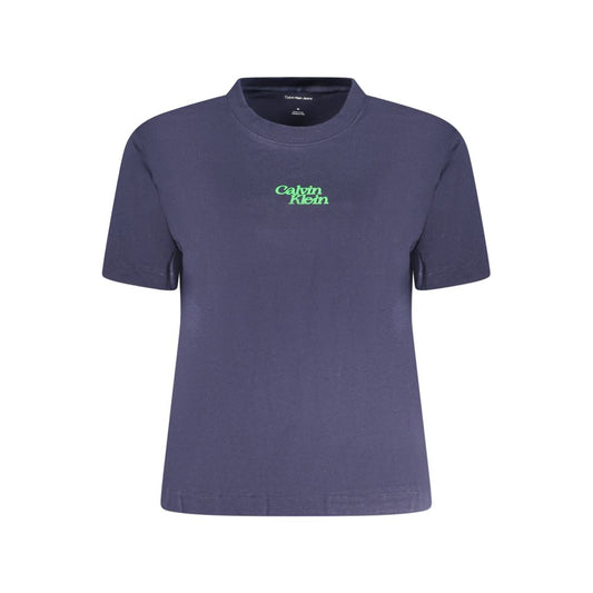 Calvin Klein Damen T-Shirt aus Baumwolle, Blau