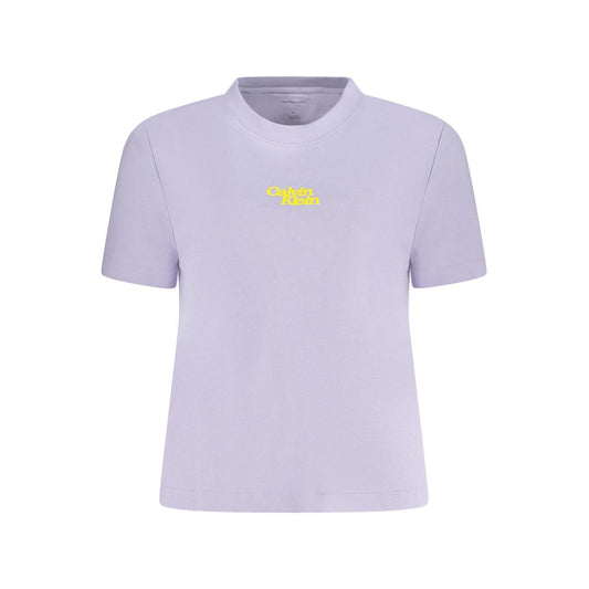 Calvin Klein Lila Baumwoll-T-Shirt für Damen