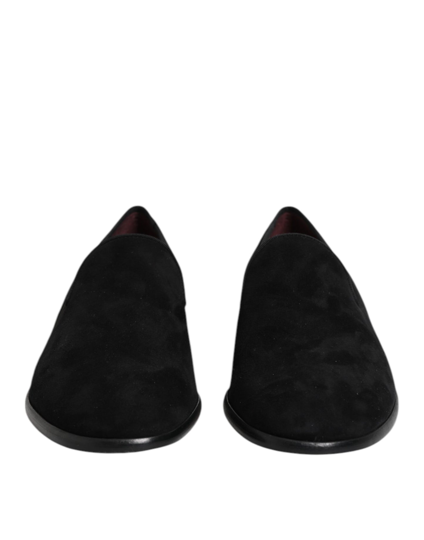 Dolce &amp; Gabbana Black Suede Slip On Loafers Formal Shoes