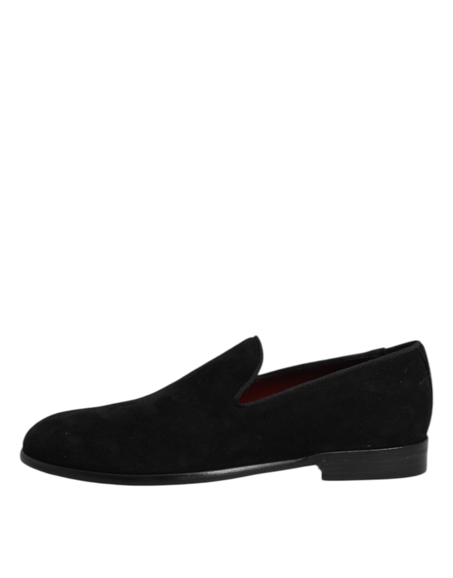 Dolce &amp; Gabbana Black Suede Slip On Loafers Formal Shoes