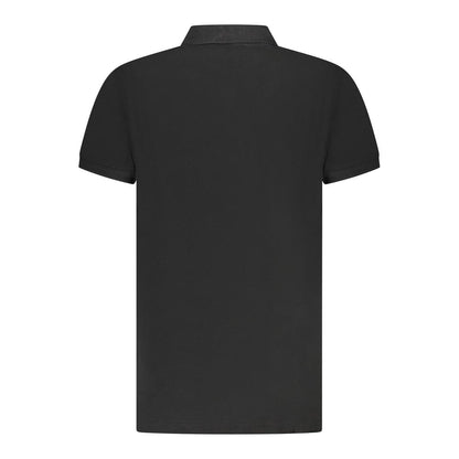 Cavalli Class Black Cotton Men Polo Shirt