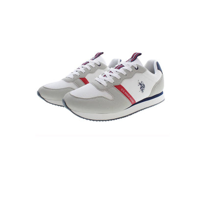 US POLO ASSN. White Polyester Men Sneaker