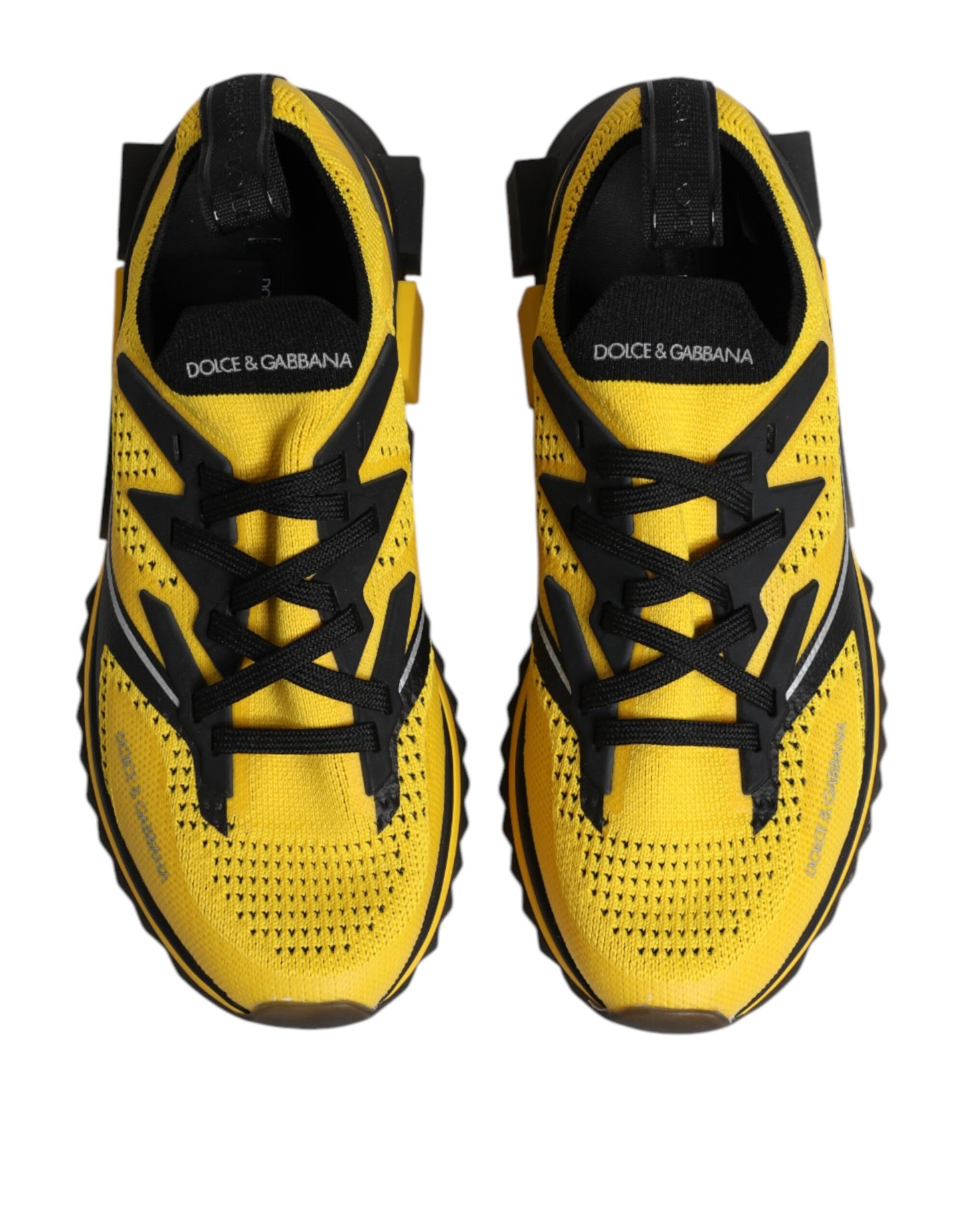 Dolce &amp; Gabbana Yellow SORRENTO Sport Stretch Sneakers Shoes