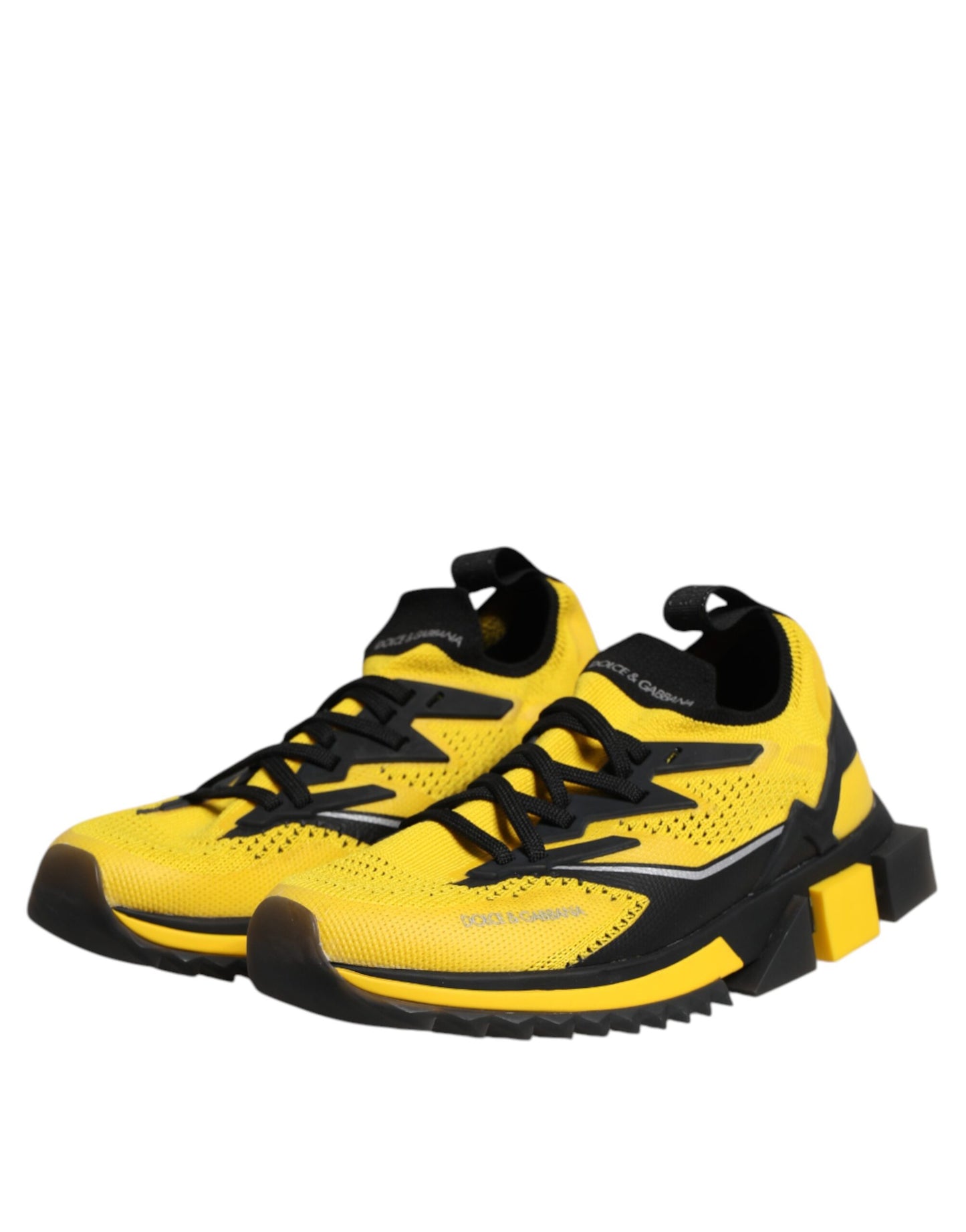 Dolce &amp; Gabbana Yellow SORRENTO Sport Stretch Sneakers Shoes