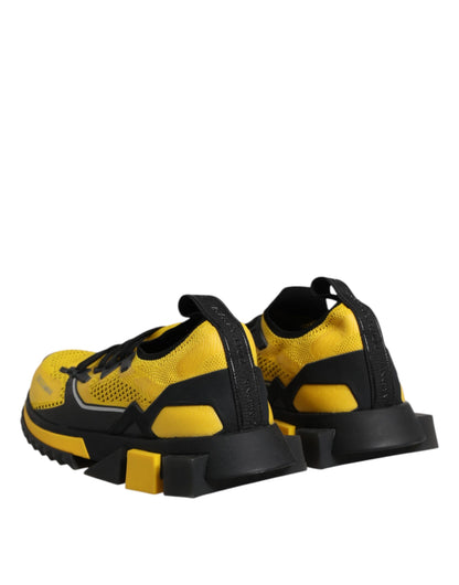 Dolce &amp; Gabbana Yellow SORRENTO Sport Stretch Sneakers Shoes