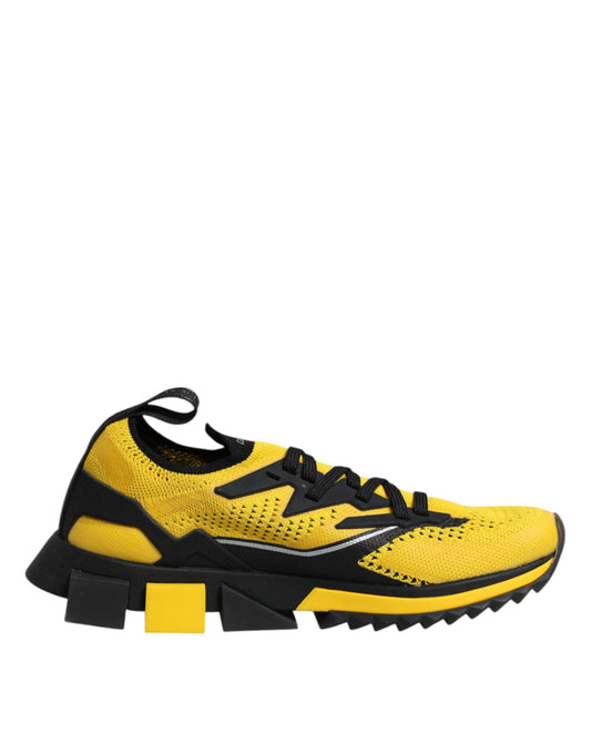 Dolce &amp; Gabbana Yellow SORRENTO Sport Stretch Sneakers Shoes