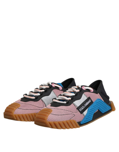 Dolce &amp; Gabbana Multicolor Lace Up Low Top NS1 Sneakers Shoes