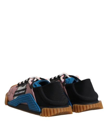 Dolce &amp; Gabbana Multicolor Lace Up Low Top NS1 Sneakers Shoes