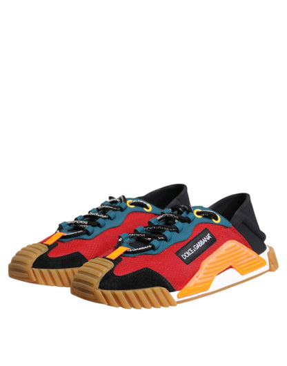Dolce &amp; Gabbana Multicolor Logo Low Top NS1 Sneakers Shoes