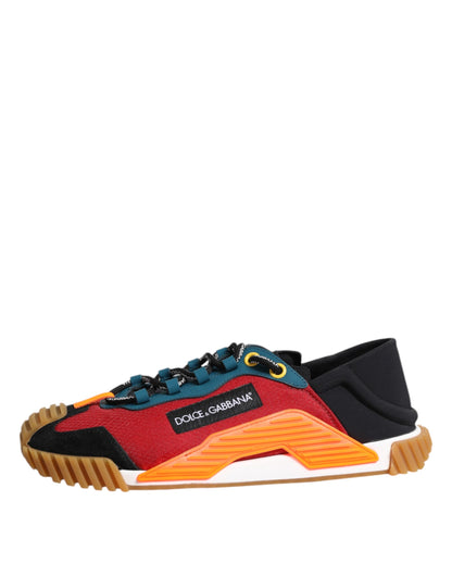 Dolce &amp; Gabbana Multicolor Logo Low Top NS1 Sneakers Shoes