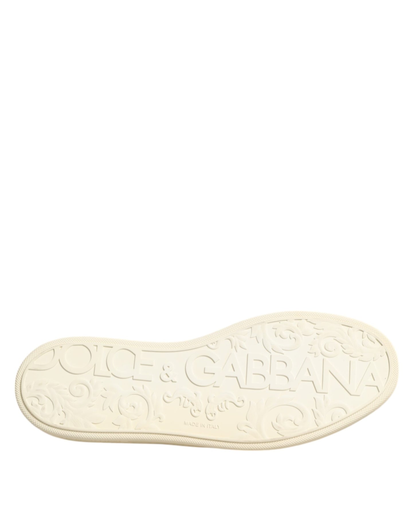 Dolce &amp; Gabbana Black Leather Bee Crown Low Top Sneakers Shoes