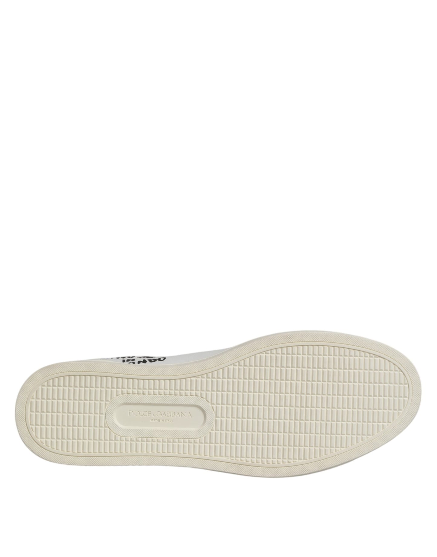 Dolce &amp; Gabbana White London Calf Leather Men Sneakers Shoes