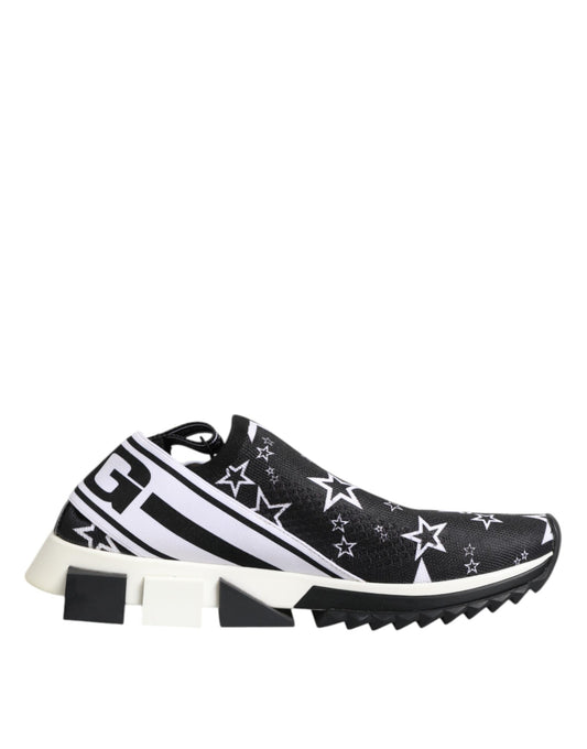 Dolce &amp; Gabbana Black White Sorrento Low Top Sneakers Shoes