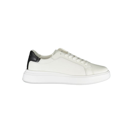 Calvin Klein – Elegante weiße Sneakers mit Kontrastakzenten