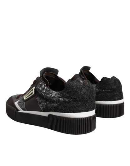 Dolce &amp; Gabbana Multicolor Leather Low Top Sneakers Shoes