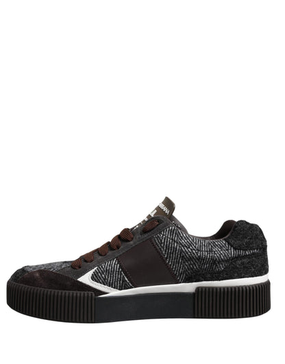Dolce &amp; Gabbana Multicolor Leather Low Top Sneakers Shoes