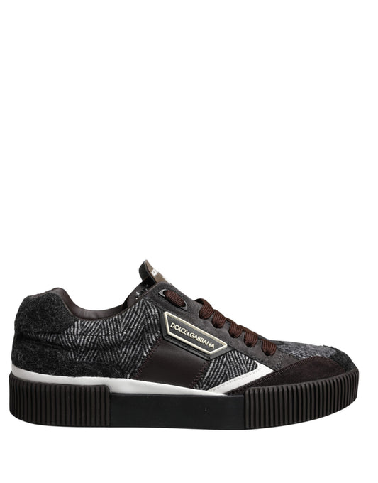 Dolce &amp; Gabbana Multicolor Leather Low Top Sneakers Shoes