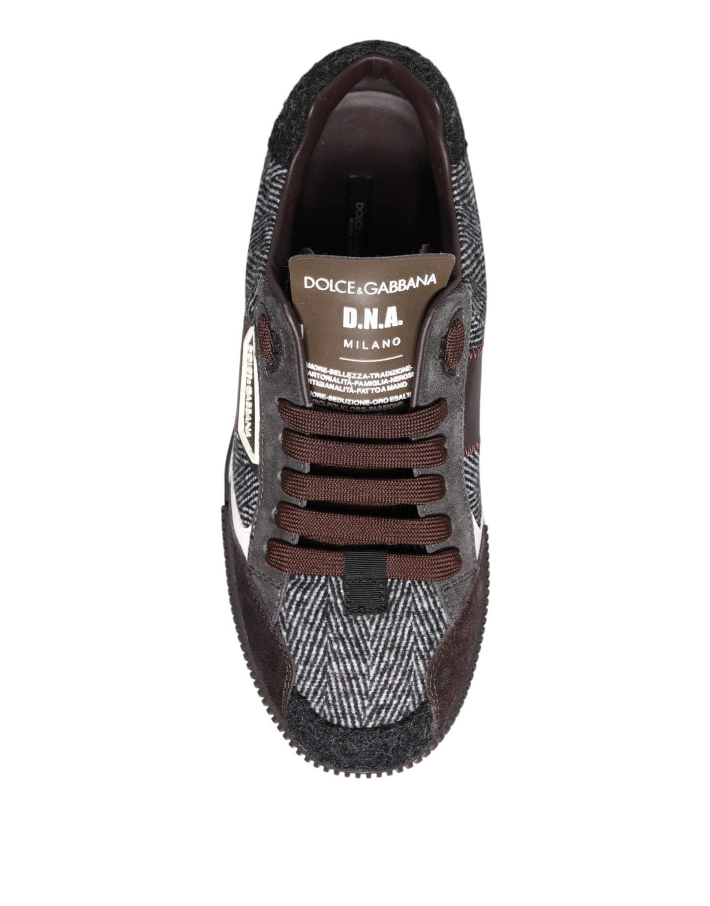Dolce &amp; Gabbana Multicolor Leather Low Top Sneakers Shoes