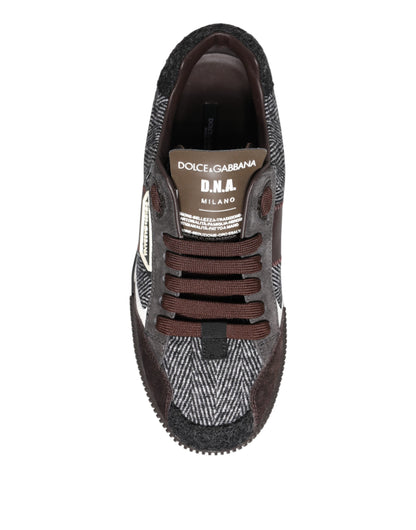 Dolce &amp; Gabbana Multicolor Leather Low Top Sneakers Shoes