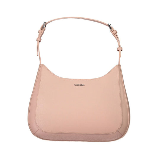 Calvin Klein – Rosafarbene Polyester-Handtasche