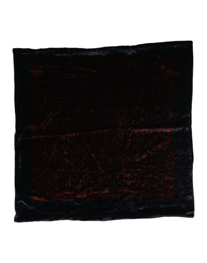 Dolce &amp; Gabbana Schwarz-Roter Viskose-Foulardschal für Herren