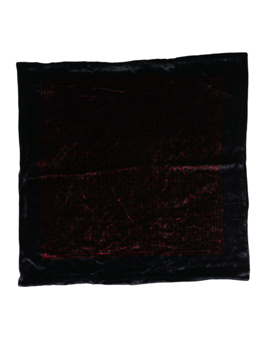 Dolce &amp; Gabbana Schwarz-Roter Viskose-Foulardschal für Herren