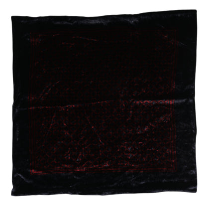 Dolce &amp; Gabbana Schwarz-Roter Viskose-Foulardschal für Herren
