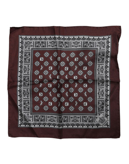 Dolce &amp; Gabbana Bordeaux Bandana Seidentuch Quadratisch