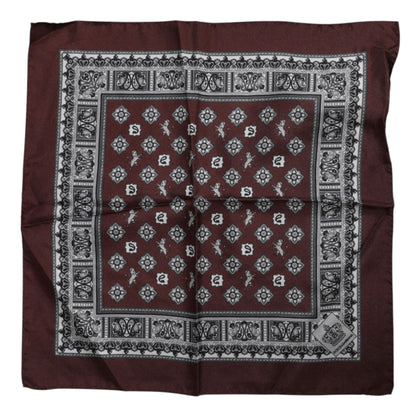 Dolce &amp; Gabbana Bordeaux Bandana Seidentuch Quadratisch