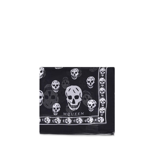 Alexander McQueen Seidenschal mit Totenkopf