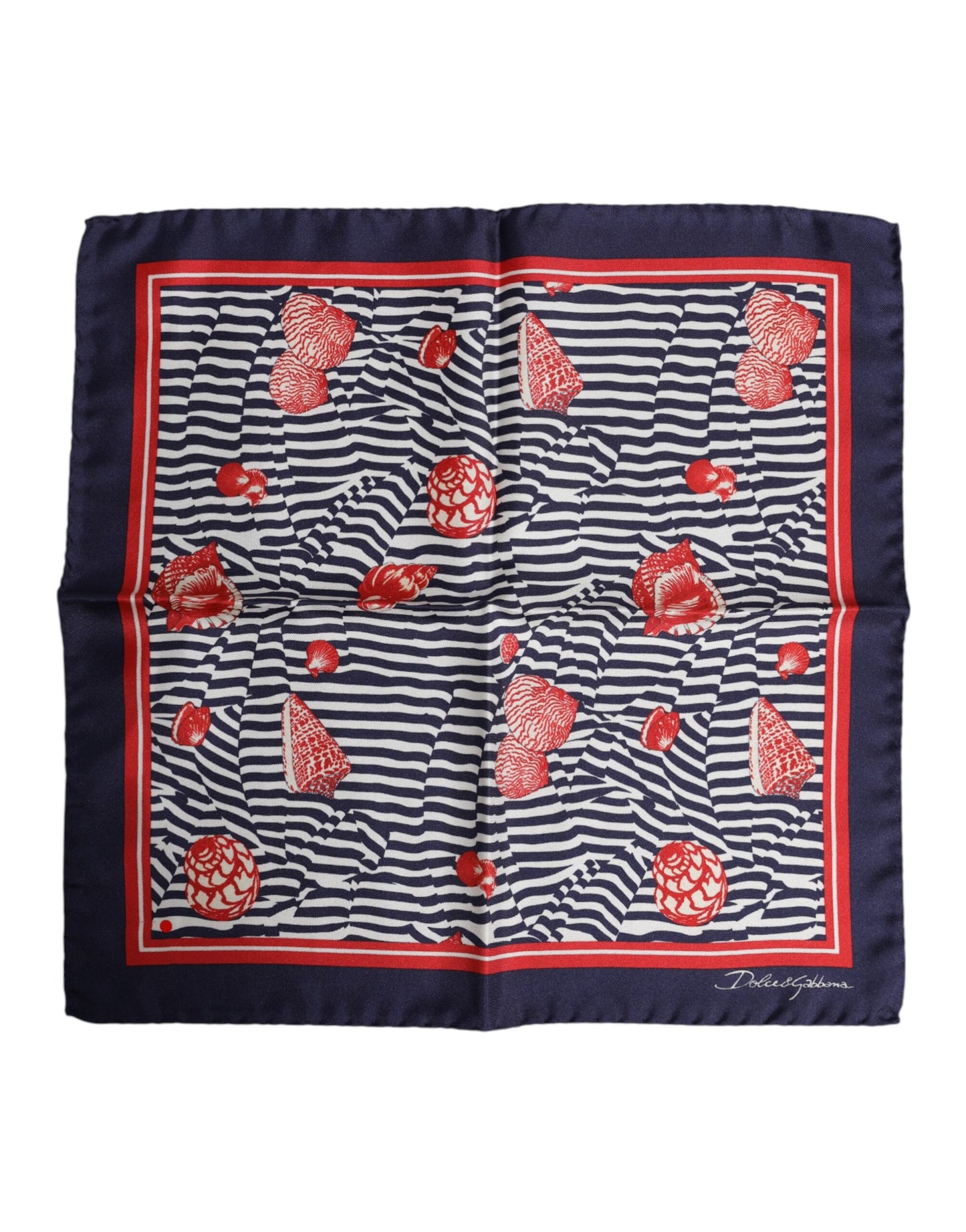 Dolce &amp; Gabbana Multicolor Seashells Square Herren Foulard Schal