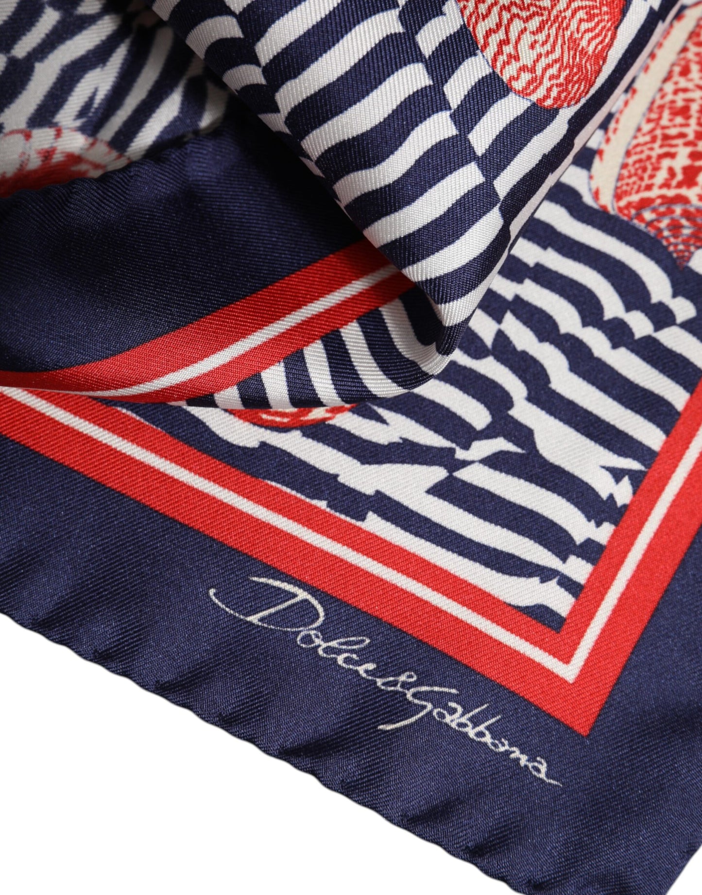 Dolce &amp; Gabbana Multicolor Seashells Square Herren Foulard Schal