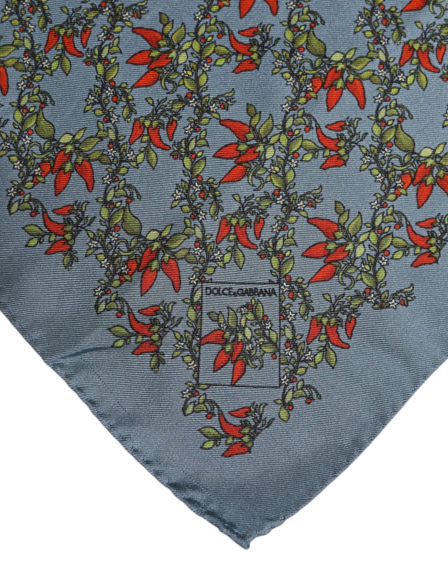 Dolce &amp; Gabbana Grauer Chilis Seidenschal für Herren