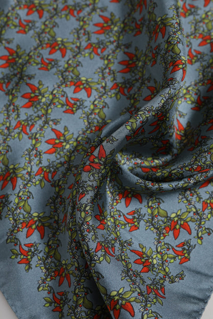 Dolce &amp; Gabbana Grauer Chilis Seidenschal für Herren