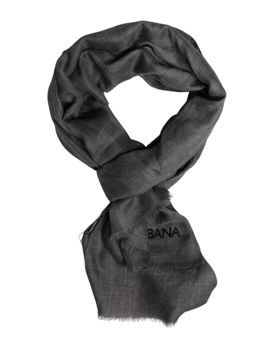 Dolce &amp; Gabbana – Halswärmer mit grauem Logo-Print, Wickelschal
