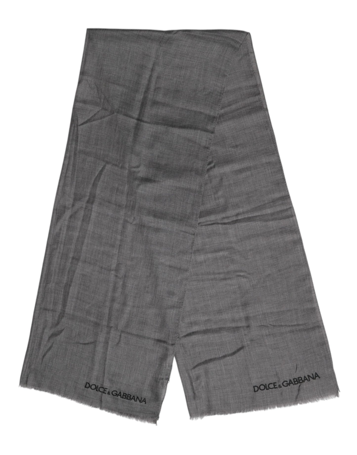 Dolce &amp; Gabbana – Halswärmer mit grauem Logo-Print, Wickelschal