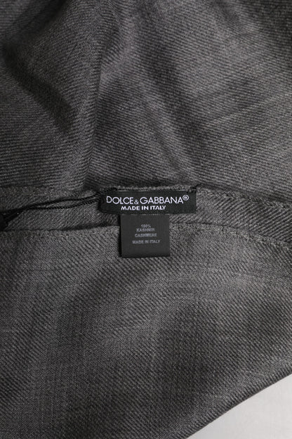 Dolce &amp; Gabbana – Halswärmer mit grauem Logo-Print, Wickelschal