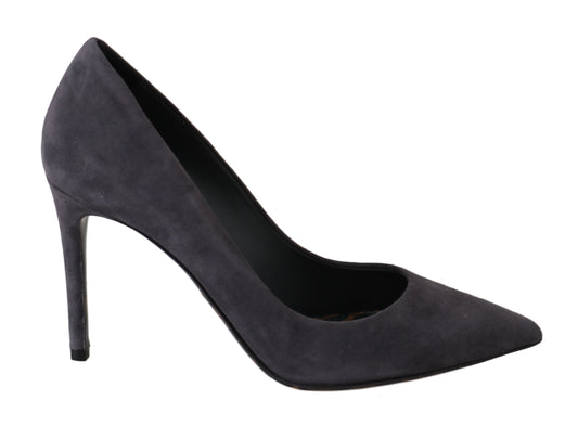 Dolce &amp; Gabbana Grau Wildleder Stiletto Schuhe Heels
