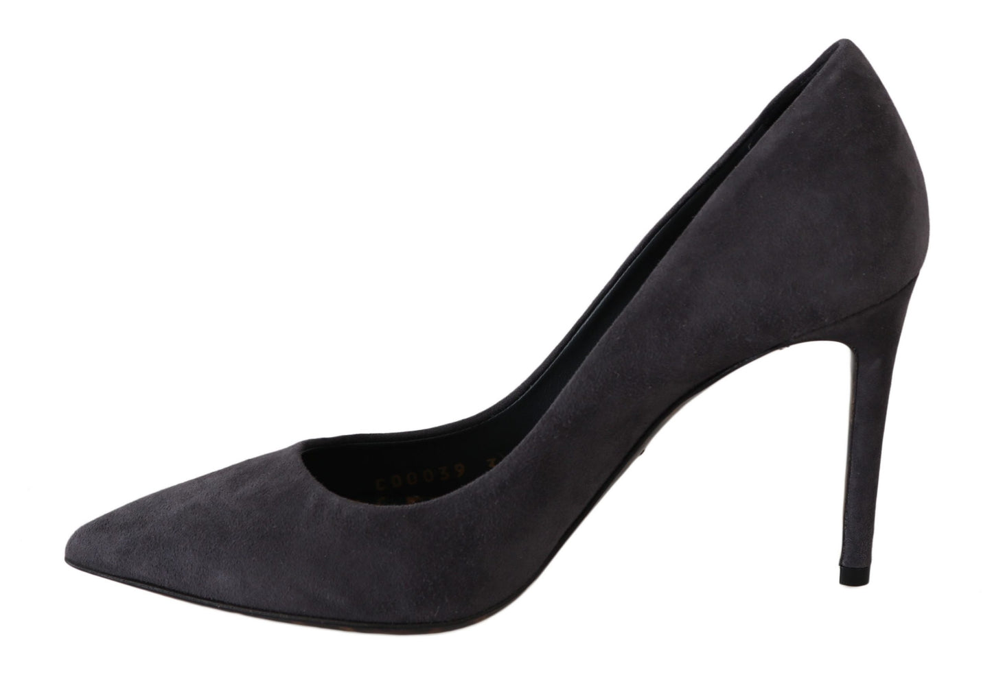 Dolce &amp; Gabbana Gray Suede Leather Stiletto Shoes Heels