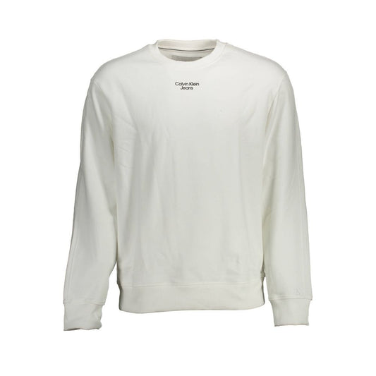 Calvin Klein Weißer Baumwollpullover für Herren