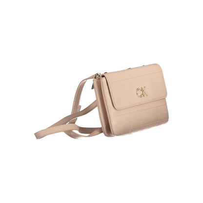 Calvin Klein – Rosafarbene Polyester-Handtasche