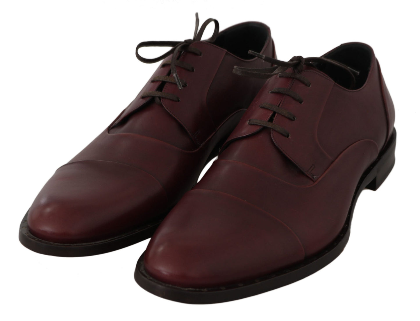 Dolce &amp; Gabbana – Formelle Derby-Schuhe aus rotem Bordeaux-Leder