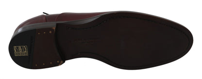 Dolce &amp; Gabbana – Formelle Derby-Schuhe aus rotem Bordeaux-Leder