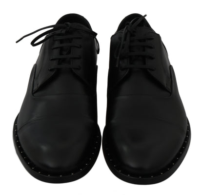 Dolce &amp; Gabbana – Formelle Derby-Schuhe aus schwarzem Leder