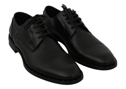 Dolce &amp; Gabbana – Formelle Derby-Schuhe aus schwarzem Leder