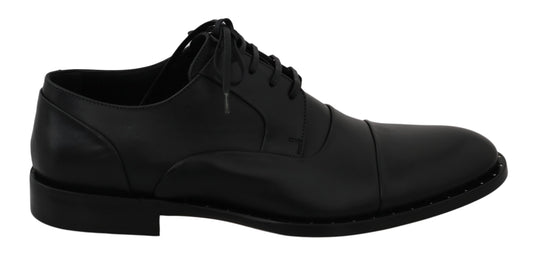 Dolce &amp; Gabbana – Formelle Derby-Schuhe aus schwarzem Leder