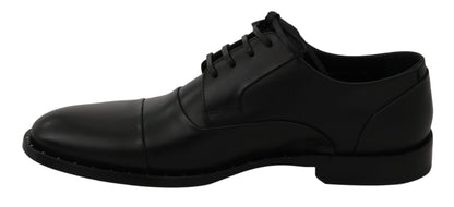 Dolce &amp; Gabbana – Formelle Derby-Schuhe aus schwarzem Leder