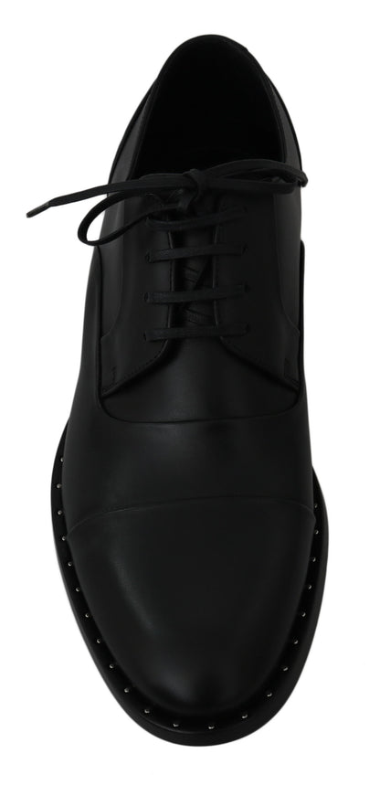 Dolce &amp; Gabbana – Formelle Derby-Schuhe aus schwarzem Leder
