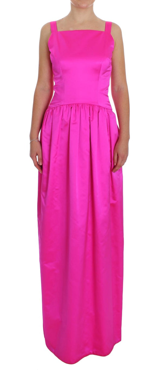 Dolce &amp; Gabbana – Langes Ballkleid aus rosa Seide