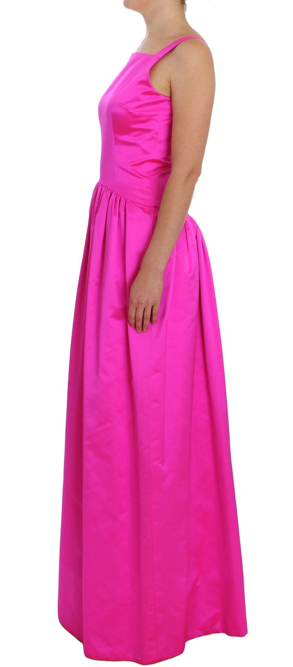 Dolce &amp; Gabbana – Langes Ballkleid aus rosa Seide